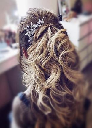 Муза гребінь заколка прикраса для волосся білий