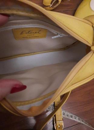 Комплект желтого цвета, сумка, портмоне, туфли, ремень франция8 фото