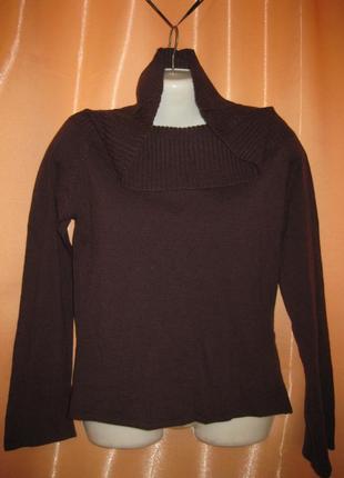 Елегантний светр кофта високе горло nouveau edition knitwear км1417 довгий рукав, відкриті плечі5 фото