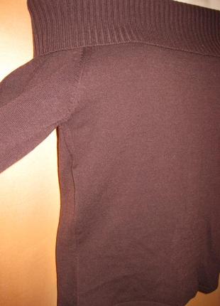Елегантний светр кофта високе горло nouveau edition knitwear км1417 довгий рукав, відкриті плечі4 фото