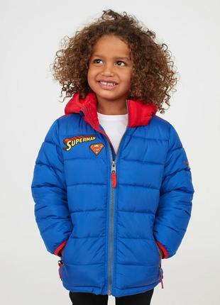 Куртка утепленная 98 -104 см 2-4 года h&m англия на весну и осень superman