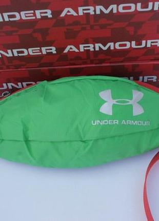 Поясная сумка under armour (зеленая) сумка на пояс6 фото