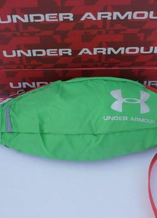 Поясная сумка under armour (зеленая) сумка на пояс8 фото