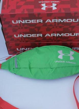 Поясная сумка under armour (зеленая) сумка на пояс7 фото