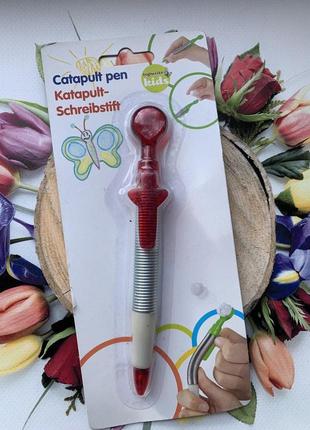 Ручка шариковая с катапультой. ручка рогатка.1 фото