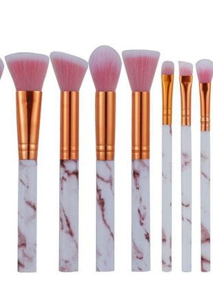 Набір з 10 кісточок для макіяжу мармур рожевий