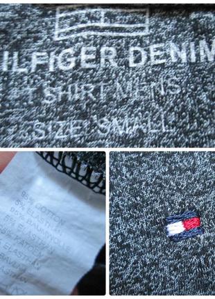 Классная  стрейчевая футболка серый меланж hilfiger denim3 фото