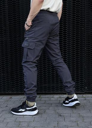 Мужские зимние тактические штаны soft shell серые на флисе flash | брюки карго теплые софт шелл с начесом5 фото