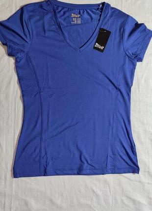 Женская однотонная футболка crivit, размер s, m, синяя4 фото