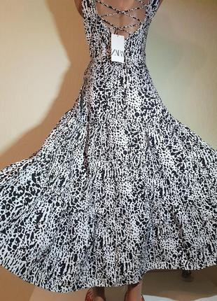 Красивое платье сарафан сукня zara шнуровка на спинке