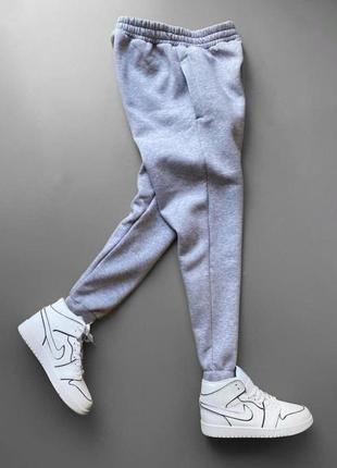 Мужские спортивные штаны демисезонные светло-серые baza  | брюки трикотажные легкие весенние осенние