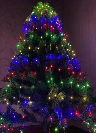 Світлодіодна гірлянда кінський хвіст крапля роси x-mas horsetail 300 led multicolor2 фото