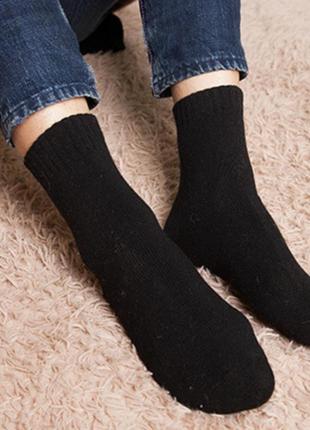 Шерстяные носки теплые сх 37-42 утолщенные черный1 фото