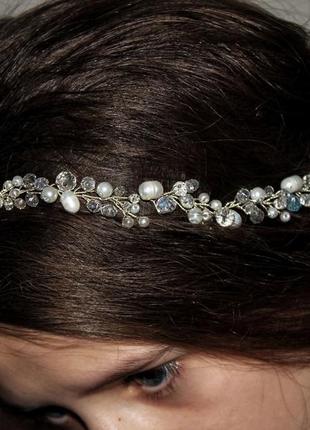 Венок для волос с жемчугом