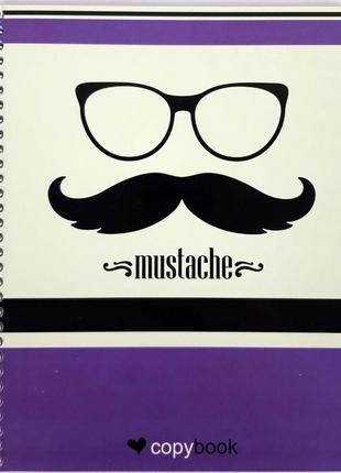 Блокнот для заметок в5, бок. пружина, 60 листов офсет, клетка "серия mustache", обложка мягкая ц355035у2 фото