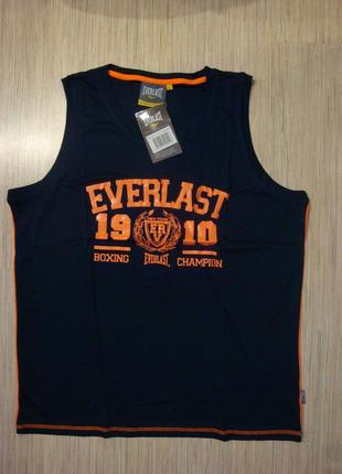 Оригинал мужская спортивная майка с everlast синяя размер s, m, l,3 фото