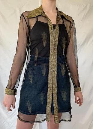 Рубашка прозрачная длинная