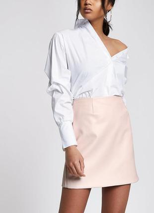 Нежная мини юбка nude, light pink, new look, размер 42-44, 44-46