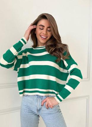 Свободный свитер в полоску, джемпер