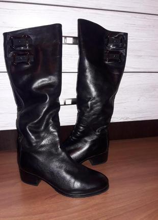 Італійські чоботи шкіряні на цигейке по всій довжині