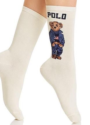 Шкарпетки з ведмедиком жіночі ralph lauren оригінал носки с мишкой с мишками