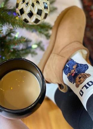 Шкарпетки з ведмедиком жіночі ralph lauren оригінал носки с мишкой с мишками