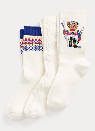 Шкарпетки для дівчинки з ведмедиком ralph lauren