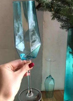 Бокал для шампанского blush blue уценка