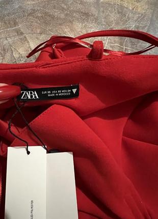 Красное платье zara7 фото