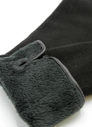 Довгі рукавички жіночі ronaerdo чорні, красиві жіночі рукавички теплі хутряні5 фото