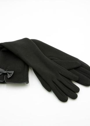 Довгі рукавички жіночі ronaerdo чорні, красиві жіночі рукавички теплі хутряні3 фото