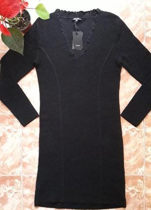 Облегающее платье  yuka из плотного трикотажа миди l и xl.