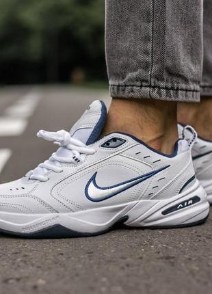 Мужские кроссовки nike air monarch white blue 40-41-42-43-44-453 фото