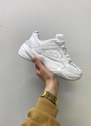 Nike m2k tekno white шикарные женские кроссовки найк текно