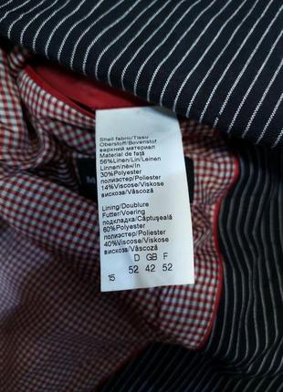 Пиджак marco mazini, 52 (l), linen, стильный, как новый!5 фото