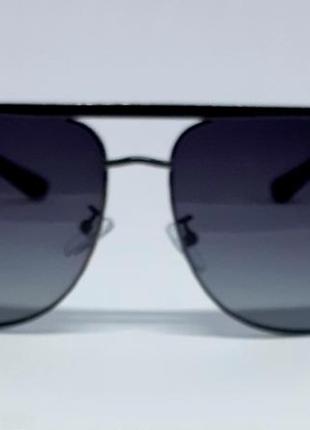 Chrome hearts очки мужские солнцезащитные черный градиент в черном металле поляризированые2 фото