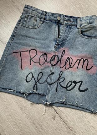 Стильная джинсовая юбка