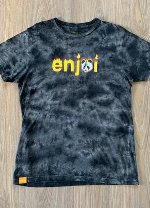 Мужская хлопковая футболка тай дай с принтом панды enjoi clothing2 фото