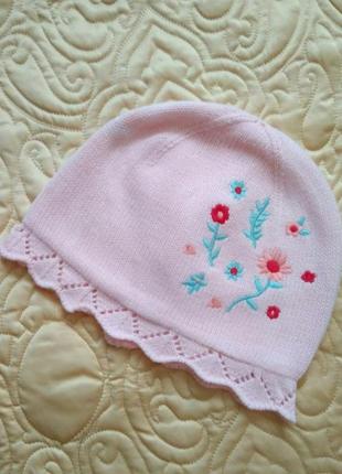 Деми шапка розовая  шапочка двойная lc waikiki 2-5 /осенняя на подкладке3 фото