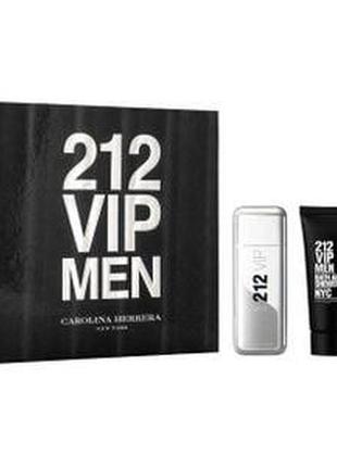 Набір чоловічий carolina herrera 212 vip men (туалетна вода, 100 мл + гель для душу, 100 мл)