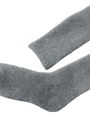 Шкарпетки жіночі високі вовняні теплі yibate 36-42 сірий3 фото