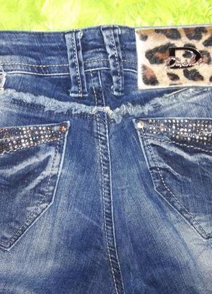 Джинсы с камешками-лампасами d`she jeans(турция) размер 27-285 фото