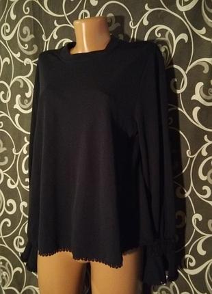 Нарядная темно-синяя блуза  seebychloe