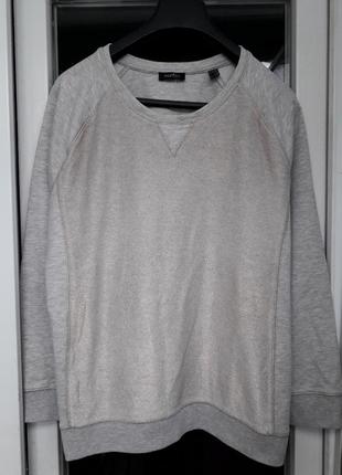 Tcm tchibo woman серый свитшот с люрексом германия джемпер пуловер большой размер 50 522 фото