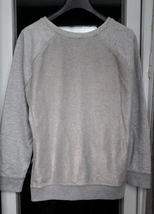 Tcm tchibo woman серый свитшот с люрексом германия джемпер пуловер большой размер 50 524 фото