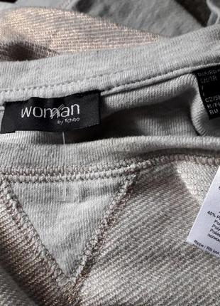 Tcm tchibo woman серый свитшот с люрексом германия джемпер пуловер большой размер 50 525 фото