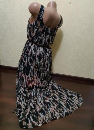Шифоновое платье сарафан со шлейфом2 фото