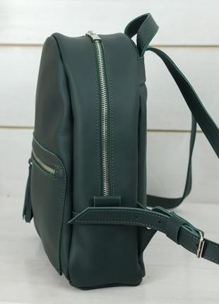 Женский кожаный рюкзак лимбо, размер мини, натуральная кожа grand цвет зеленый4 фото