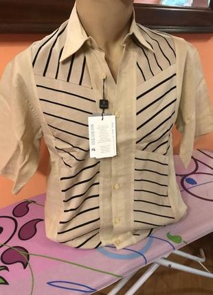 Чоловіча теніска на гудзиках до кінця sanfa бавовна, льон туреччина