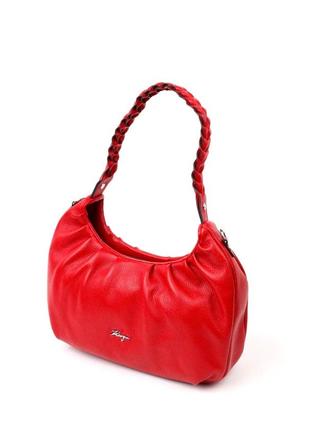 Жіноча сумка червона шкіряна3 фото